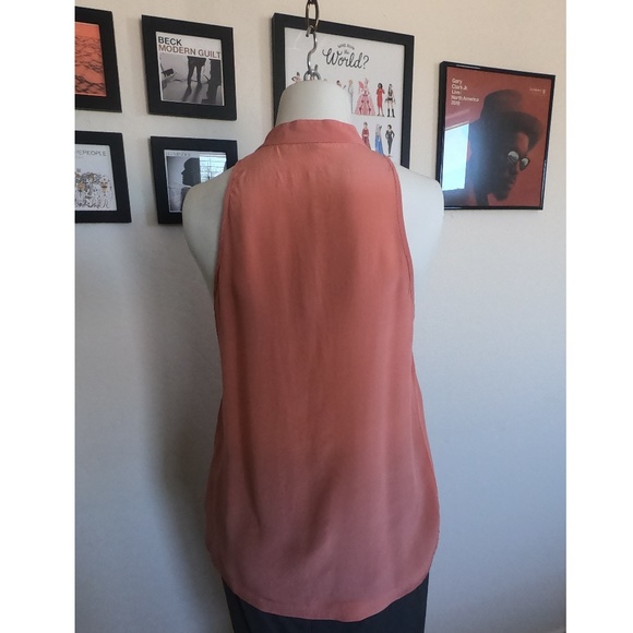 F21 Pink Pin Tuck Pleat Blouse Real Silk S - Picture 5 of 6